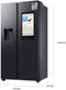 Samsung RS90F66BEFEF - Amerikaanse koelkast - Family Hub - 593L - Mat zwart