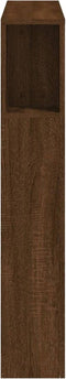 Hoofdeinde met LED 100x18,5x103,5 cm bewerkt hout bruineiken