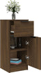 vidaXL - Dressoirs - 2 - st - 30x30x70 - cm - bewerkt - hout - bruin - eikenkleur