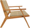 vidaXL - Ligbank - Beige - 76x122x73 - cm - Massief - Acaciahout