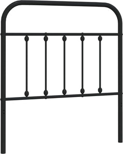 vidaXL - Hoofdbord - metaal - zwart - 90 - cm