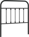 vidaXL - Hoofdbord - metaal - zwart - 90 - cm