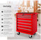 tectake® - Gereedschapswagen 7 lades - mobiel met wielen - rood