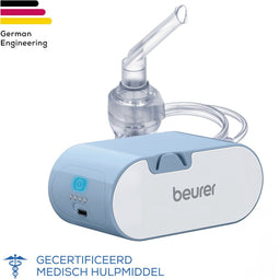 Beurer IH 60 - Inhalator - Persluchttechnologie - Draadloos en compact (incl. masker kind & masker volwassene)