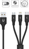 Unitek C14049BK - Kabel - USB-C naar Micro-USB/Lightning - Zwart