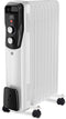Ufesa Oliekachel - Antares 2000 - Elektrische Oliekachel Binnenshuis - 2000W - 9 Verwarmingselementen - Vloerkachel op Wielen - Wit - 83505508