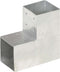 vidaXL - Paalverbinding - L-vorm - 101x101 - mm - gegalvaniseerd - metaal