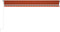 vidaXL - Luifel - automatisch - met - LED - windsensor - 500x300 - cm - oranje - bruin