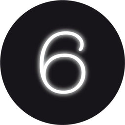 Seletti Neon Art - Neon cijfer 6 - Wit