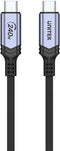 Unitek C14110GY-2M - USB-C Oplaadkabel 3.1 PD 240W - 2 m - Zwart