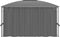 vidaXL - Prieel - met - gordijnen - 400x300x265 - cm - antraciet