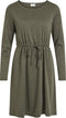 VILA VIJUNER LS DRESS - Jurk met aansnoer taille - M