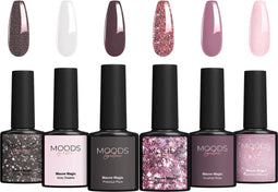 Moods Gellac - Gellak Starterspakket - 6 x 8ML - Mauve Magic (6 stuks)