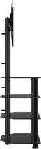 vidaXL - Tv-standaard - hoek - 4-laags - voor - 32-70 - inch - zwart
