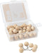 Nobo Houten Punaises - 40 stuks - Herbruikbare opbergdoos - Beige (40 stuks)