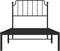 vidaXL - Bedframe - met - hoofdbord - metaal - zwart - 90x200 - cm