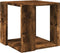 vidaXL - Salontafel - 32x32x30 - cm - bewerkt - hout - gerookt - eikenkleurig