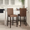 vidaXL - Barstoelen - 2 - st - massief - rubberhout - en - kunstleer