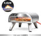 BIGHORN Gas Pizza Oven - Buiten - Edelstaal - 30.5cm pizzasteen - Temperatuur tot 460° - Met Gasdrukregelaarset 30 mbar & Slang 50 cm - Draagtas