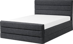 VALBONNE - Tweepersoonsbed - Donkergrijs - 160 x 200 cm - Polyester