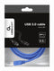 Cablexpert USB 3.0 - USB-A naar USB-B kabel - 1,8 meter - tot 0,9A - blauw
