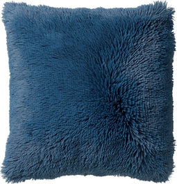 Dutch Decor FLUFFY - Sierkussen 45x45 cm - superzacht - effen kleur - Provincial Blue - lichtblauw - Inclusief binnenkussen
