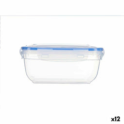 Hermetische Lunchtrommel Leknes 30113 Transparant Polypropyleen Vierkant 1,4 L 14,5 x 8,5 x 20 cm...