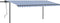 vidaXL - Luifel - handmatig - uittrekbaar - met - LED - 5x3,5 - m - blauw - en - wit