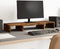 vidaXL - Monitorstandaard - verstelbaar - 80x24x10,5 - cm - hout - gerookt - eiken