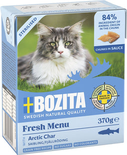 Bozita Cat - Tetra Recard Morsels in Saus Gesteriliseerd 24x370g - met char