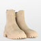 POSH by Poelman Lot - Dames Chelsea Laarzen - Elastieken inzet en ritssluiting - Beige