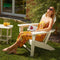tectake® Joan - Tuinstoel - Ergonomische vorm met extra brede armleuningen - Grijs