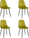 Mica Decorations Montelli - Eetkamerstoel - Velvet - Groen (set van 4)