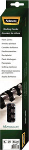 Fellowes Plastic Bindruggen Rond 8mm - Zwart (25 stuks)
