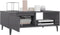 vidaXL - Salontafel - 90x60x35 - cm - bewerkt - hout - hoogglans - grijs