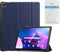 Lenovo Tab M10 Plus (3e gen) - Tri-Fold Book Case & Screenprotector - Auto Wake functie - Donker Blauw