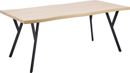 ALTON - Rechthoekige eettafel - Lichthout - 180 x 90 cm - MDF