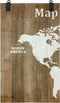 DKNC - Wereld Kaart Grace - 210x4x121cm - Bruin
