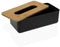 Doos voor doekjes Versa Bamboe Polypropyleen 13,1 x 8,6 x 26,1 cm Zwart