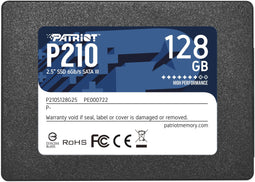 Patriot P210 - SSD 128GB - 2.5" - SATA III - Leessnelheid 450 MB/s - Schrijfsnelheid 430 MB/s