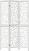 vidaXL - Kamerscherm - met - 3 - panelen - massief - paulowniahout - wit