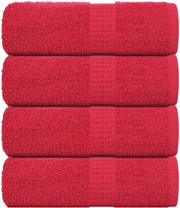 vidaXL - Gastendoekjes - 4 - st - 30x50 - cm - 360 - g/m² - 100% - katoen - rood