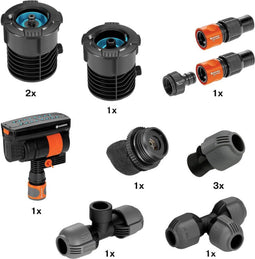 GARDENA Pipeline Startset Zwenksproeier - Besproeiing 9-216 m² - Bereik 3-18 m - Sproeibreedte 3-12 m
