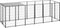 vidaXL - Hondenkennel - 2,42 - m² - staal - zwart