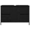 vidaXL - Wastafelkast - met - lades - 90x34,5x60 - cm - zwart - eikenkleurig