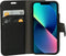 Mobiparts iPhone 13 Mini/12 Mini - Classic Wallet Case - RFID bescherming - Zwart