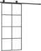 vidaXL - Schuifdeur - met - beslag - 90x205 - cm - ESG-glas - en - aluminium