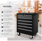 tectake® Gereedschapswagen - 7 Laden - Mobiel met Wielen - Zwart - 69 x 33 x 79 cm