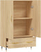 vidaXL - Hoge - kast - 69,5x31x115 - cm - bewerkt - hout - sonoma - eikenkleurig