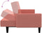 vidaXL - Slaapbank - 2-zits - fluweel - roze